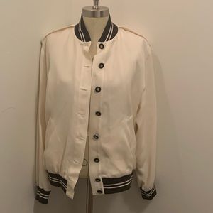 Bomber jacket white and red